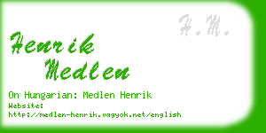 henrik medlen business card